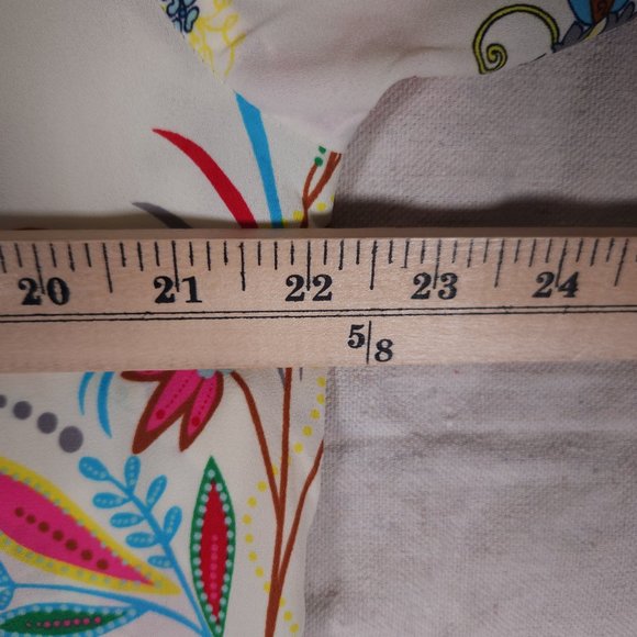 Talbots Tunic Style Blouse Womens Size XLP Pullover Floral Boho Semi Sheer - Picture 4 of 13